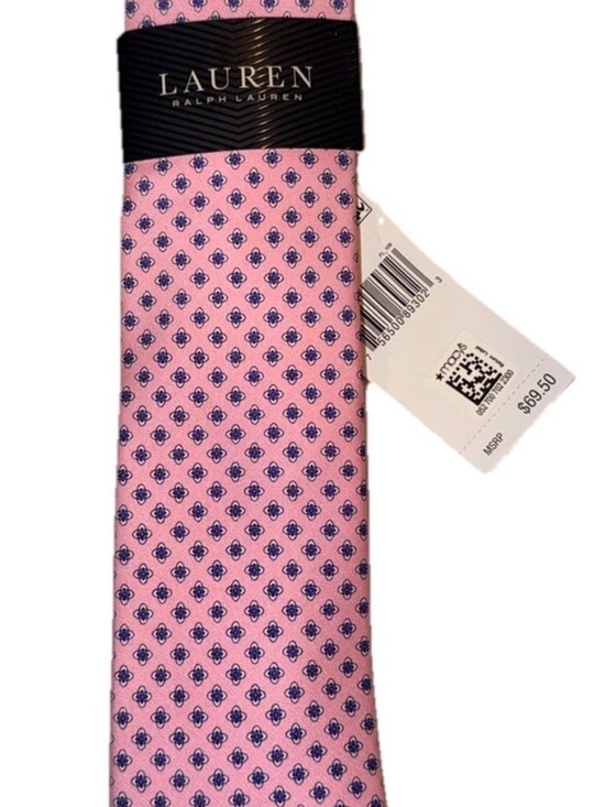 Lauren Ralph Lauren Other - Brand New Men’s Lauren Ralph Lauren Pink Blue Geometric Tie - NWT - MSRP: $69.50